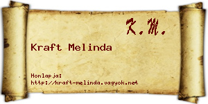 Kraft Melinda névjegykártya
